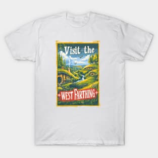 Visit the West Farthing - Vintage Travel Poster - Fantasy T-Shirt